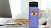 Stained Glass Ram Sticker on a Water Bottle (New) example
