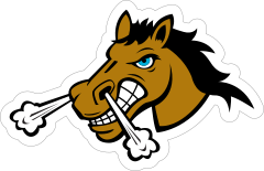 Stallion Head Mascot Sticker