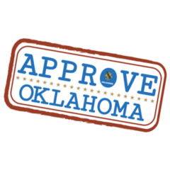 Stamp For Approve Oklahoma Logo Sticker