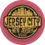 Stamp Jersey City, New Jersey Sticker