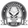 Stamp With Name Of Louisiana Pelican State Sticker