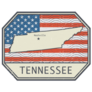 Stamp With The Name And Map Of Tennessee Sticker