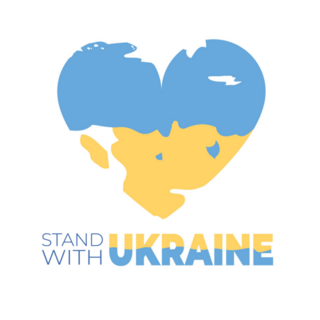 Stand With Ukraine On Flag Sticker