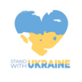 Stand With Ukraine On Flag Sticker