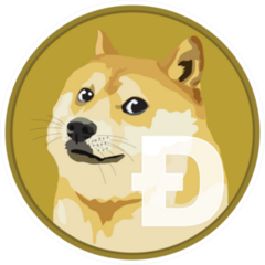 Standard Dogecoin Sticker