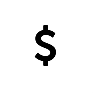 Standard Dollar Sign Sticker