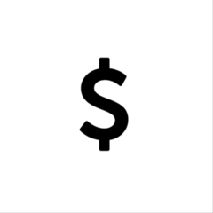 Standard Dollar Sign Sticker