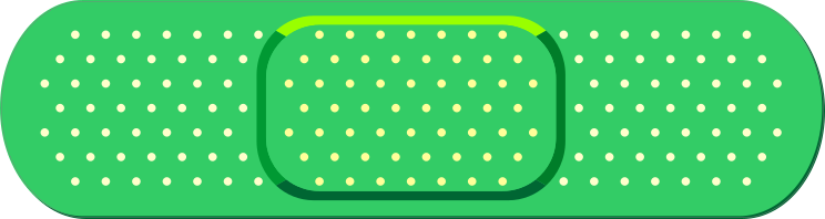 Standard Green Band Aid Bandage Sticker