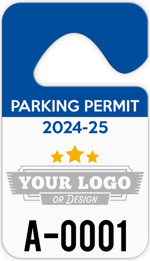 Standard Hang Tag Parking Permit with Your Logo