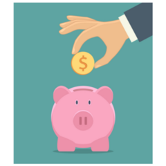 Standard Piggy Bank Illustration Sticker