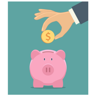 Standard Piggy Bank Illustration Sticker