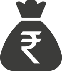 Standard Rupee Money Bag Sticker