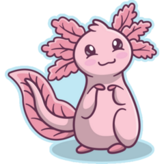 Standing Axolotl Sticker