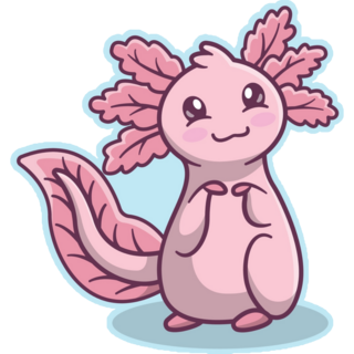 Standing Axolotl Sticker