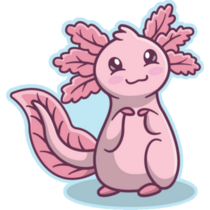 Standing Axolotl Sticker