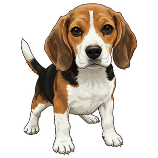 Standing Beagle Sticker