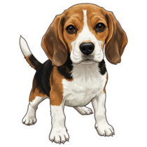 Standing Beagle Sticker