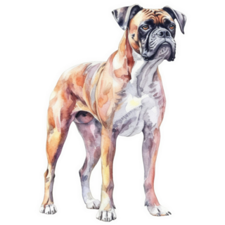 Standing Boxer Sticker