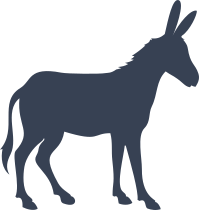 Standing Donkey Mule Facing Right Sticker