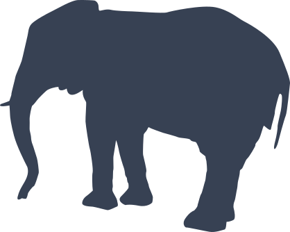 Standing Elephant Sticker