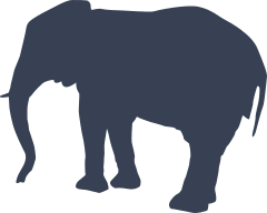 Standing Elephant Sticker