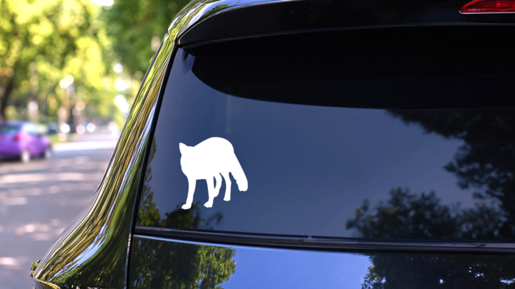 Standing Fox Sticker on a Rear Car Window (New) example