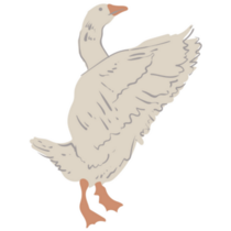 Standing Goose Sticker
