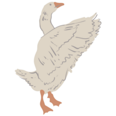 Standing Goose Sticker