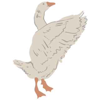 Standing Goose Sticker