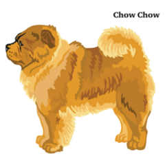 Standing Profile Chow Sticker