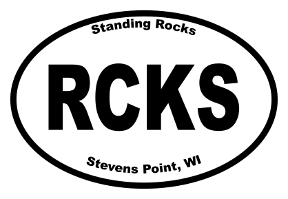 Standing Rocks Oval Sticker