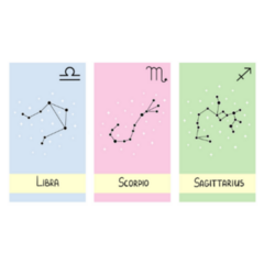 Star Constellation Zodiac Libra, Scorpio, Sagittarius Sticker 