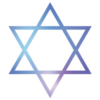 Star Of David Gradient Blue Sticker