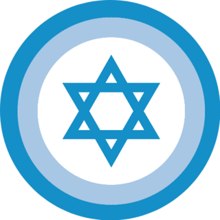 Star Of David Jewish Religion Symbol Blue Circle Sticker