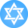 Star Of David On Blue Israel Judaism Sticker