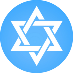 Star Of David On Blue Israel Judaism Sticker