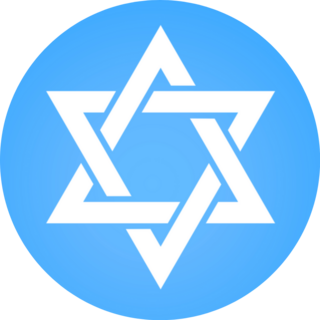 Star Of David On Blue Israel Judaism Sticker