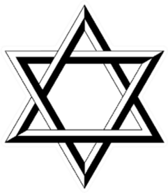 Star Of David Simple Black Jewish Symbol Sticker