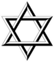 Star Of David Simple Black Jewish Symbol Sticker