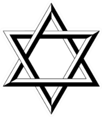 Star Of David Simple Black Jewish Symbol Sticker