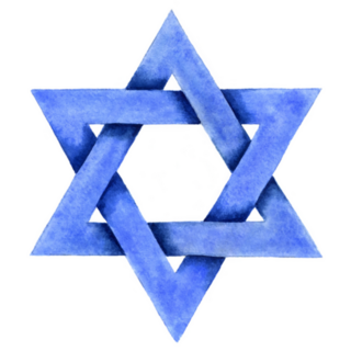 Star Of David Watercolor Illustration Sticker
