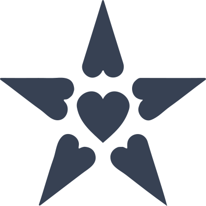 Star Of Hearts Sticker