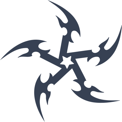 Star Throwing Knife Sticker