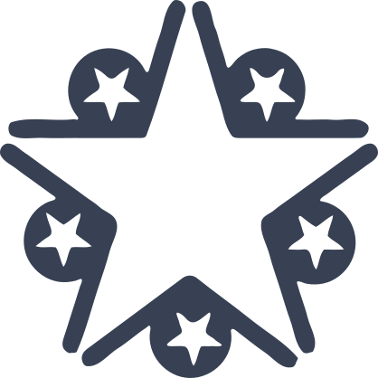 Star With Five Little Stars Sticker