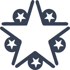 Star With Five Little Stars Sticker