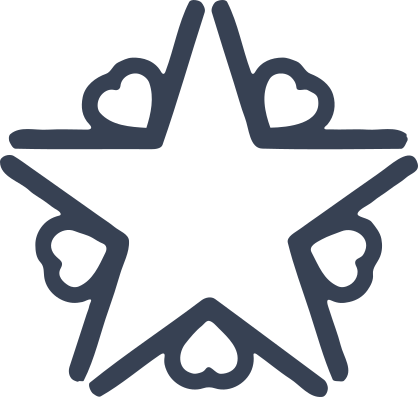 Star With Hearts Sticker