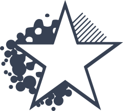 Star With Spots Behind Sticker