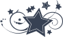 Star With Swirls And Stars Sticker