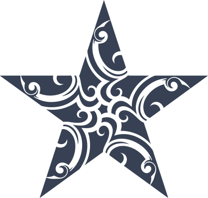 Star With Swirls Sticker