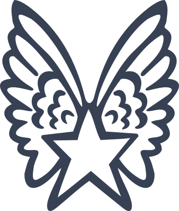 Star With Wings Sticker